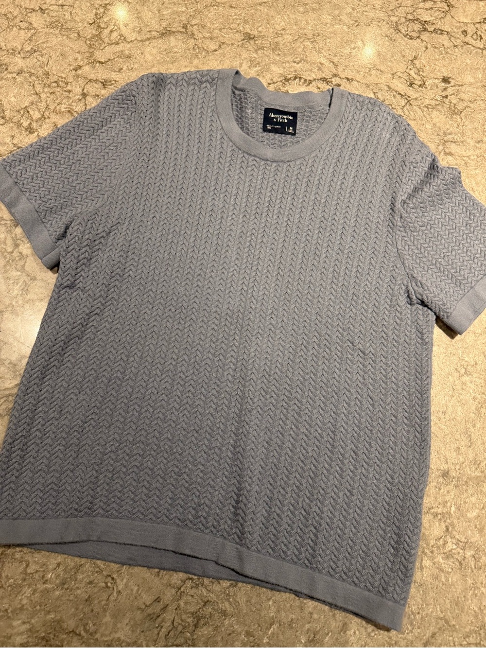Abercrombie & Fitch Light Blue Short-Sleeve Knit Tee